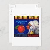 Carte Postale Indian Head Washington Apples (Devant / Derrière)