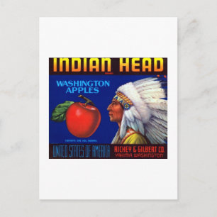 Carte Postale Indian Head Washington Apples