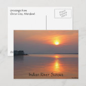 Carte postale Indian River Sunset Ocean City (Devant / Derrière)