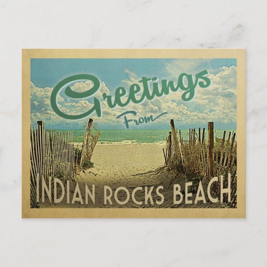 Carte Postale Indian Rocks Beach Vintage voyage (Devant)