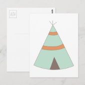 Carte Postale Indian Teepee (Devant / Derrière)