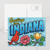 Carte postale INDIANA (Devant / Derrière)