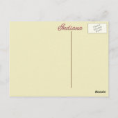 Carte postale - INDIANA (Dos)