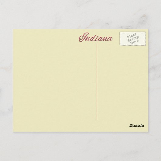 Carte postale - INDIANA (Dos)