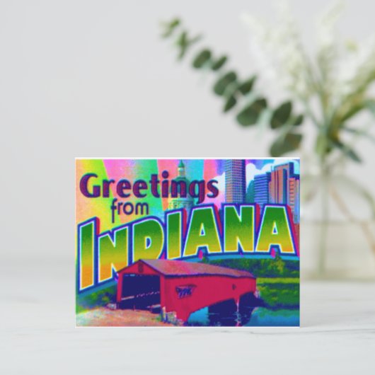 Carte postale Indiana (Debout devant)