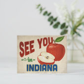 Carte Postale Indiana Apple - Vintage voyage (Debout devant)