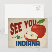 Carte Postale Indiana Apple - Vintage voyage (Devant / Derrière)