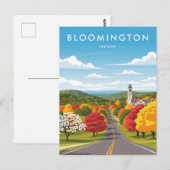 Carte Postale Indiana Bloomington Travel (Devant / Derrière)