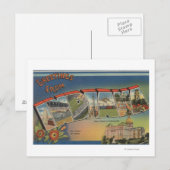 Carte Postale Indiana (Capitale d'État/Fleur) (Devant / Derrière)