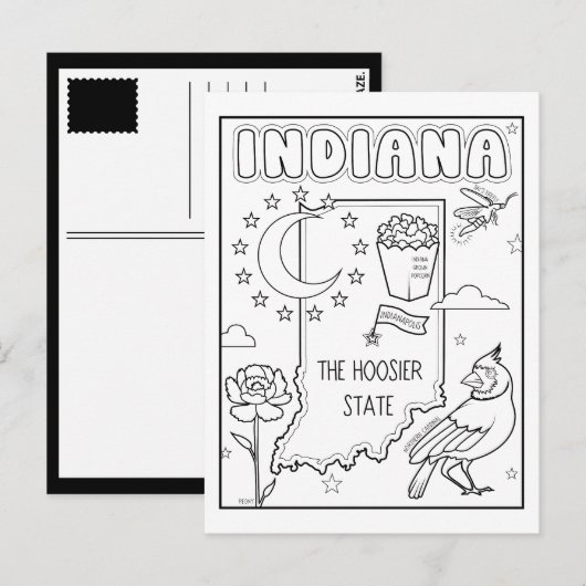 Carte Postale indiana colore moi collage (Devant / Derrière)