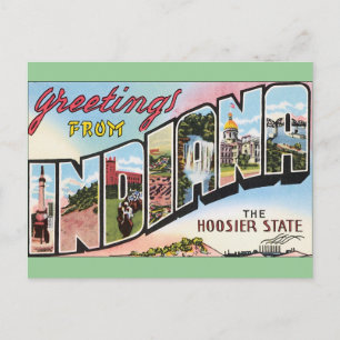 Carte Postale Indiana - Design Postacard Vintage