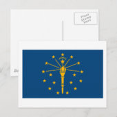Carte postale Indiana Flag (Devant / Derrière)