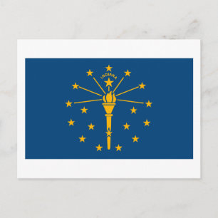 Carte postale Indiana Flag