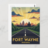 Carte Postale Indiana Fort Wayne Travel (Devant / Derrière)