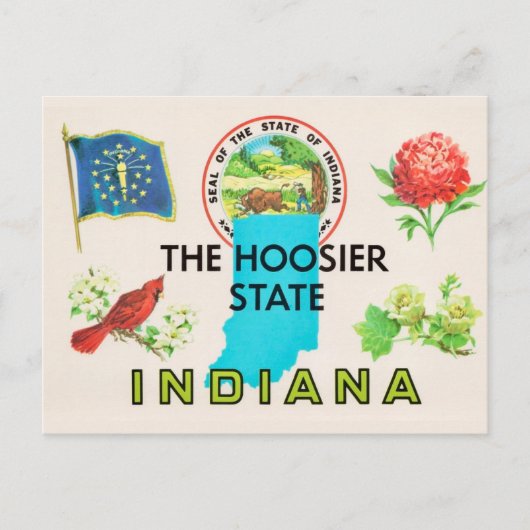 Carte Postale Indiana Hoosier Greeting Postcard (Devant)