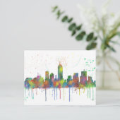 CARTE POSTALE INDIANA, INDIANAPOLIS SKYLINE (Debout devant)