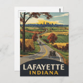 Carte Postale Indiana Lafayette Travel (Devant / Derrière)