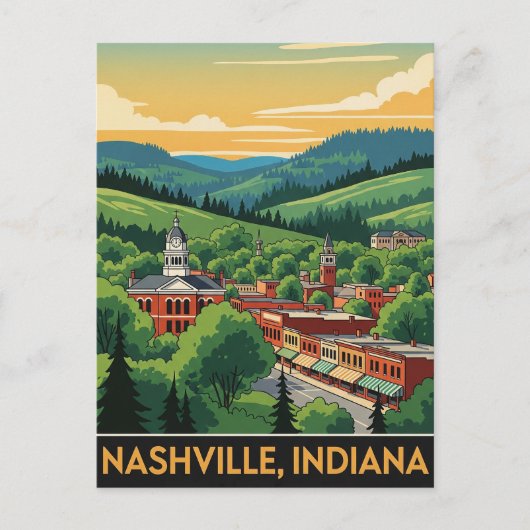 Carte Postale Indiana Nashville Travel (Devant)