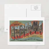 Carte Postale Indiana, Pennsylvanie - Scènes de grandes lettres (Devant / Derrière)