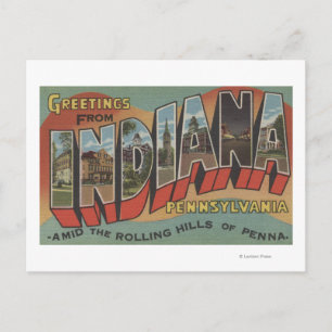 Carte Postale Indiana, Pennsylvanie - Scènes de grandes lettres