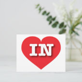 Carte Postale Indiana Red Heart - I love IN (Debout devant)