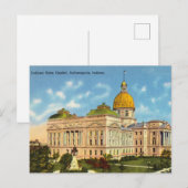 Carte Postale Indiana State Capitol, Indianapolis, Indiana (Devant / Derrière)