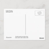 Carte Postale Indiana Theater, Indianapolis, IN (Dos)