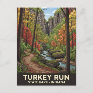 Carte Postale Indiana Turkey Run State Park Travel