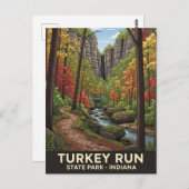 Carte Postale Indiana Turkey Run State Park Travel (Devant / Derrière)