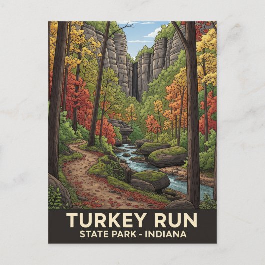 Carte Postale Indiana Turkey Run State Park Travel (Devant)