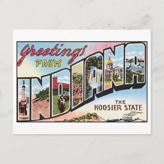 Carte postale Indiana vintage (Devant)