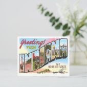 Carte postale Indiana Vintage Big Letters (Debout devant)