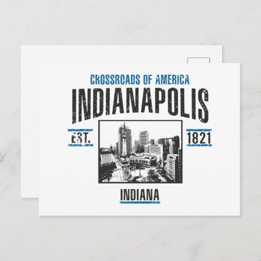 Carte Postale Indianapolis (Devant / Derrière)