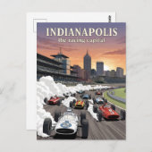 Carte Postale Indianapolis, capitale mondiale de la course (Devant / Derrière)