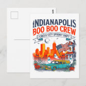 Carte Postale Indianapolis Circle City Spooky Shift Retro (Devant / Derrière)