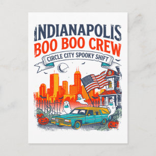 Carte Postale Indianapolis Circle City Spooky Shift Retro