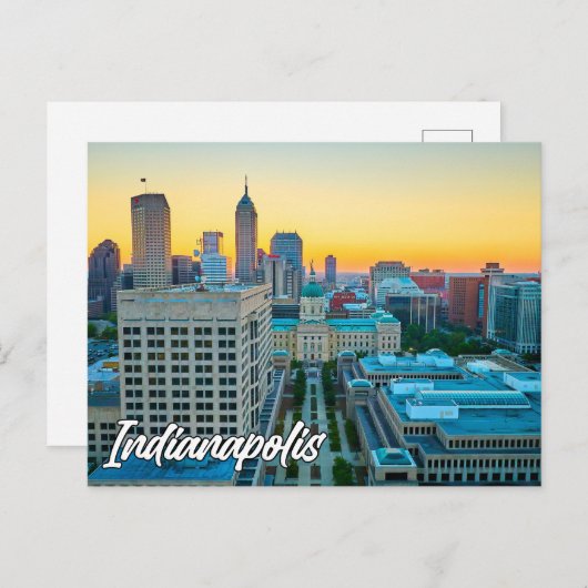 Carte Postale Indianapolis, Indiana, États-Unis (Devant / Derrière)