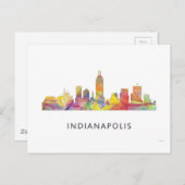 CARTE POSTALE INDIANAPOLIS, INDIANA SKYLINE WB1 - (Devant / Derrière)