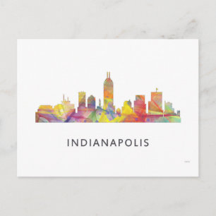 CARTE POSTALE INDIANAPOLIS, INDIANA SKYLINE WB1 -