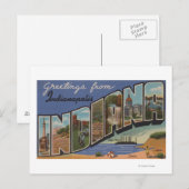 Carte Postale Indianapolis, Indiana (Steel Mills/Sand Dunes) (Devant / Derrière)