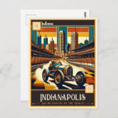 Carte Postale Indianapolis, Indiana | VINTAGE (Devant / Derrière)