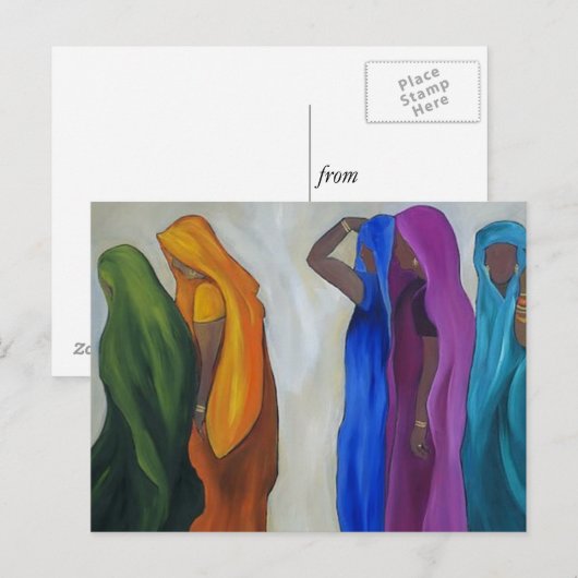 Carte Postale indica (Devant / Derrière)