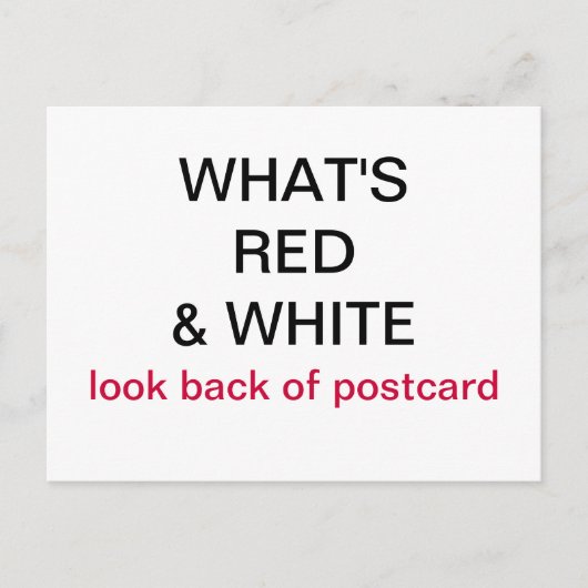 Carte postale Indicateur Canada rouge et blanc (Devant)