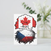 Carte Postale Indicateur canadien tchèque des racines de l'arbre (Debout devant)