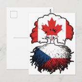 Carte Postale Indicateur canadien tchèque des racines de l'arbre (Devant / Derrière)