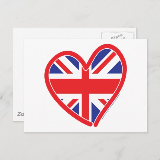 Carte Postale Indicateur cardiaque Union Jack (Devant / Derrière)