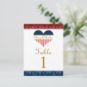 Carte Postale Indicateur Coeur patriotique Mariage Tableau Numér (Debout devant)