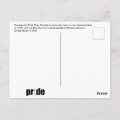 Carte Postale Indicateur de fierté transgenre (Dos)