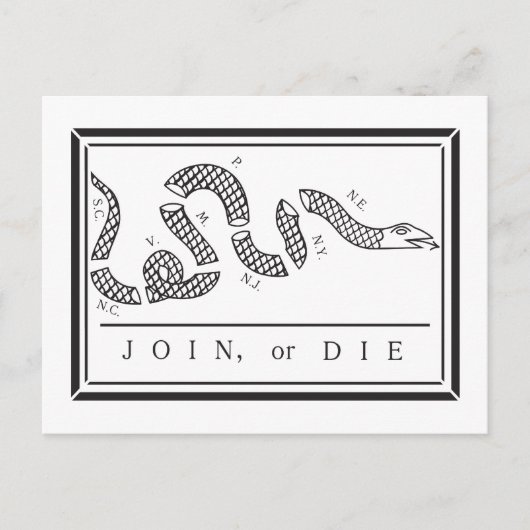 Carte Postale Indicateur de joindre ou de mourir (Devant)