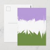 Carte Postale Indicateur de la fierté de la genderqueer Abstrait (Devant / Derrière)